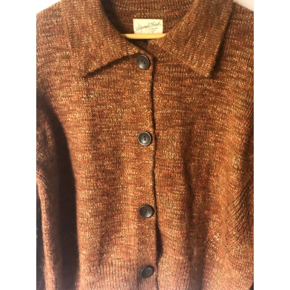Universal Thread Rust Brown Button-Up Knit Cardigan - Picture 3 of 7